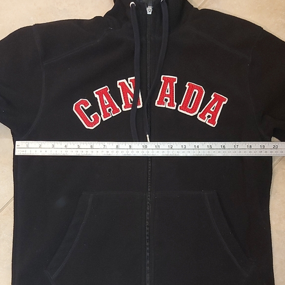 Black Hoodie with Red Canada Lettering - Picture 8 of 9